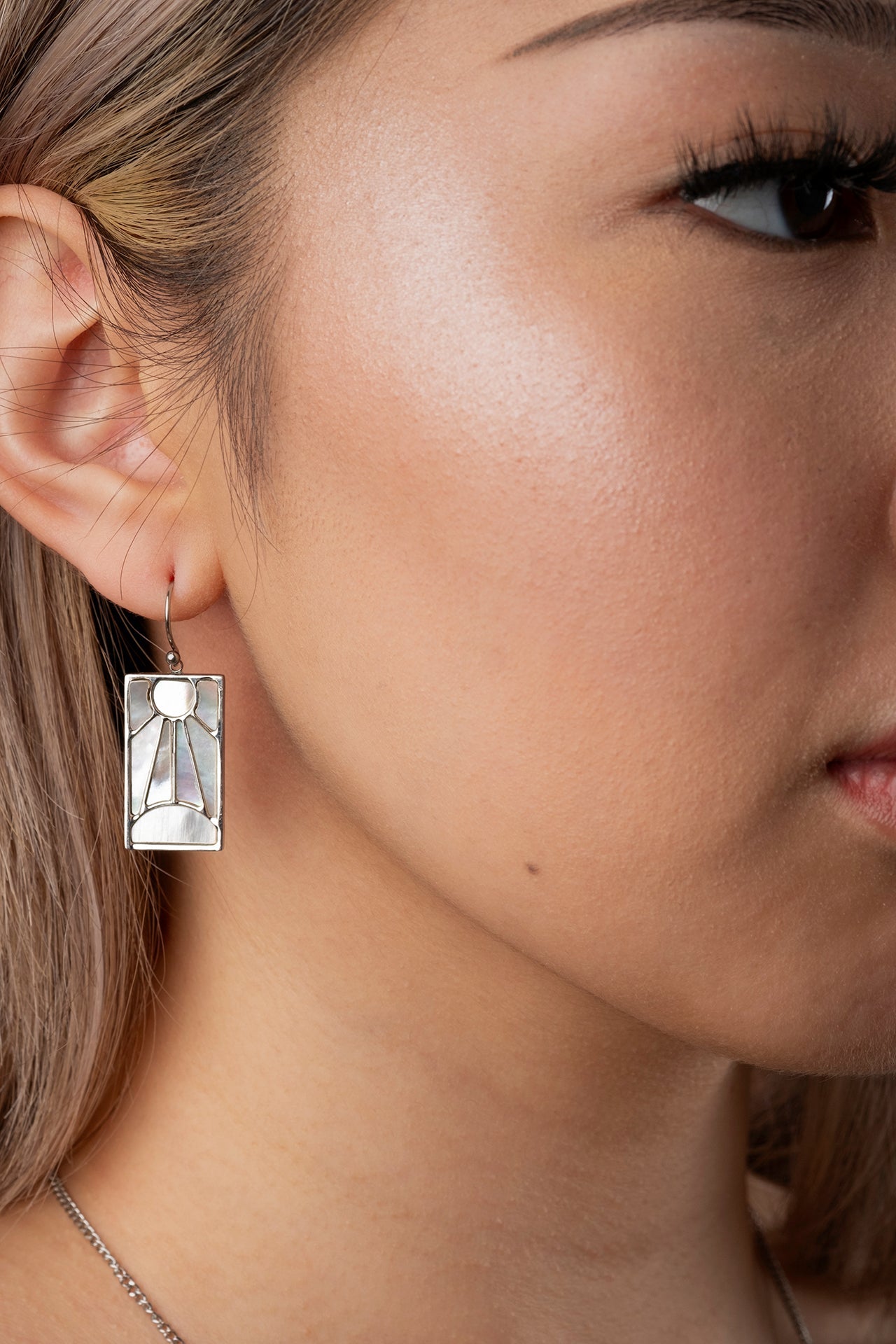 Tanjiro's Necklace & Earring Set - Pearl Hanafuda