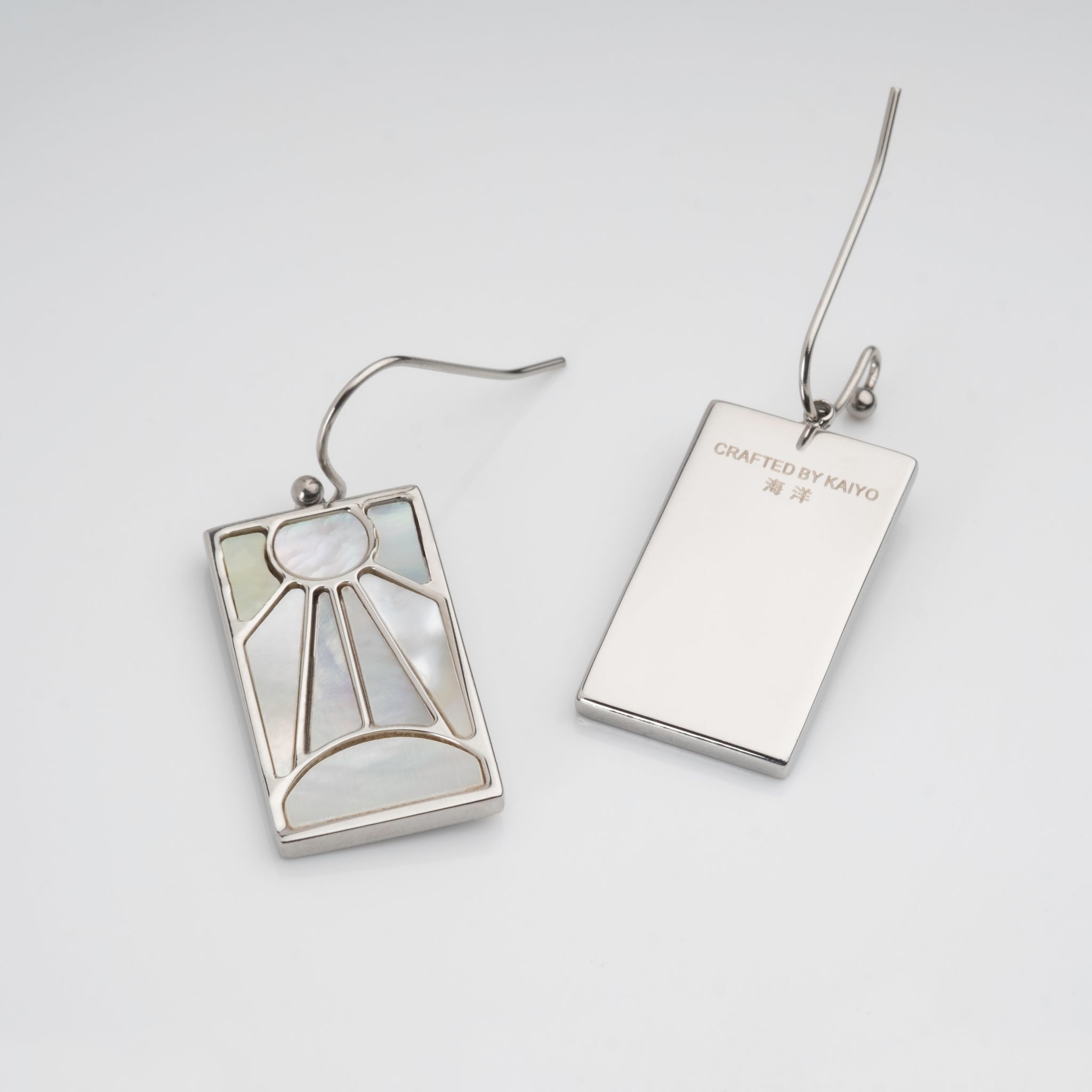 Tanjiro's Necklace & Earring Set - Pearl Hanafuda