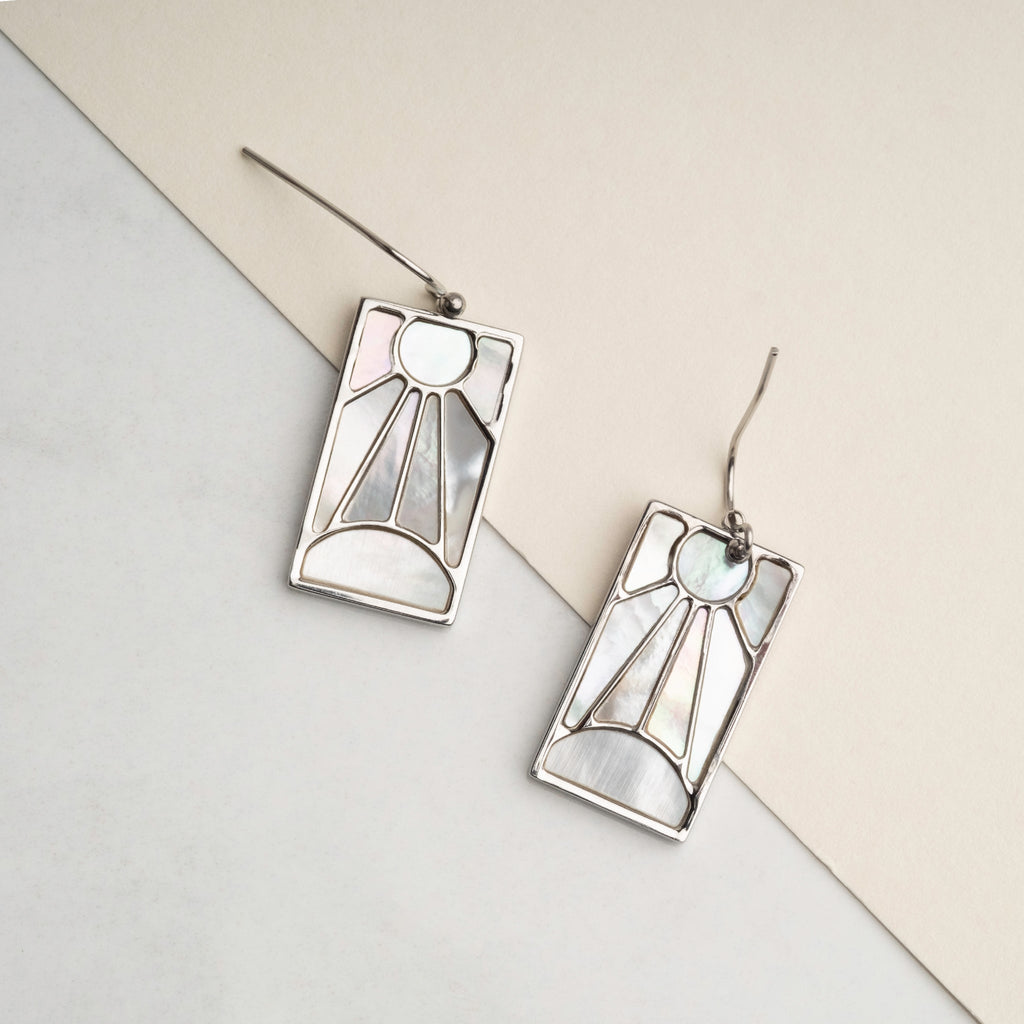 Tanjiro's Necklace & Earring Set - Pearl Hanafuda