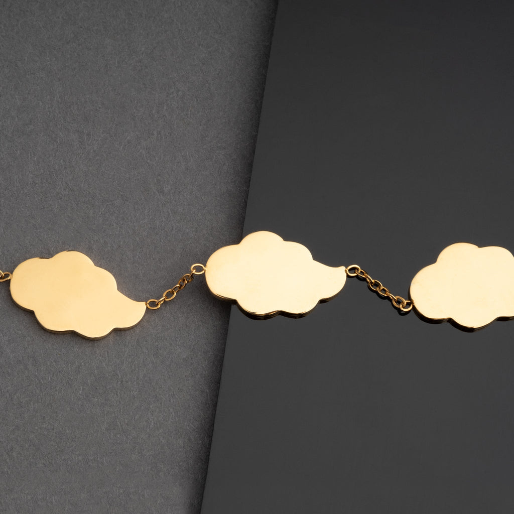 Akatsuki Cloud Bracelet + Necklace Set - Naruto - 18K Gold Plated