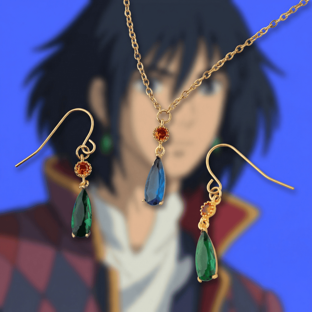 Howls Moving Castle - Wizard Howl - Necklace + Earring Set